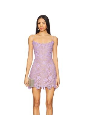 SAU LEE Revolve Rory Lace Dress in Lavender Size 10